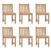 Zahradní židle 6 ks s poduškami masivní teak 3073118