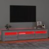 TV skříňka s LED osvětlením šedá sonoma 195x35x40 cm 3152744
