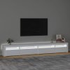 TV skříňka s LED osvětlením bílá 270x35x40 cm 3152746