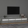 TV skříňka s LED osvětlením betonově šedá 240x35x40 cm 3152765
