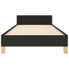 Rám postele s čelem černý 90x200 cm textil 3125351