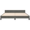Rám postele s čelem tmavě šedý 180x200 cm samet 3126014
