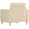 Křeslo krémové 60 cm textil 359077