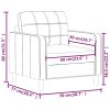 Křeslo krémové 60 cm textil 359077