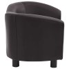 Pohovka pro psy hnědá 67 x 41 x 39 cm umělá kůže 170947