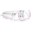 Skleník s ocelovým rámem zelený 64 m² 16 x 4 x 2 m 3188067