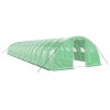 Skleník s ocelovým rámem zelený 64 m² 16 x 4 x 2 m 3188067
