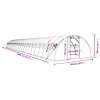 Skleník s ocelovým rámem zelený 96 m² 24 x 4 x 2 m 3188071