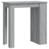 Barový stůl s úložným regálem šedý sonoma 102 x 50 x 103,5 cm 812967