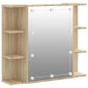Zrcadlová skříňka s LED dub sonoma 70 x 16,5 x 60 cm 808876