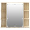 Zrcadlová skříňka s LED dub sonoma 70 x 16,5 x 60 cm 808876