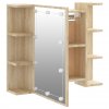 Zrcadlová skříňka s LED dub sonoma 70 x 16,5 x 60 cm 808876