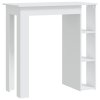 Barový stůl s regálem bílý 102 x 50 x 103,5 cm kompozitní dřevo 809458