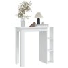 Barový stůl s regálem bílý 102 x 50 x 103,5 cm kompozitní dřevo 809458