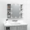 Zrcadlová skříňka s LED šedá sonoma 70 x 16,5 x 60 cm 820452