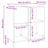 Skříňka na LP desky černá 84,5 x 38 x 89 cm kompozitní dřevo 831998