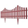 Zahradní dekorativní plot 17 ks 10 m hnědý 41228