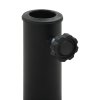 Stojan na slunečník kulatý černý 19 kg polyresin 45197