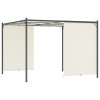 Pergola s nastavitelnou střechou krémově bílá 3 x 3 m ocel 49323