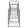 Klenuté gabionové koše 8 ks 200x30x40/60 cm pozinkované železo 3146053