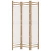 Skládací 3panelový paraván 120 cm bambus a plátno 350623