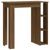 Barový stůl s regálem hnědý dub 102 x 50 x 103,5 cm kompozit 812965