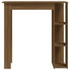 Barový stůl s regálem hnědý dub 102 x 50 x 103,5 cm kompozit 812965