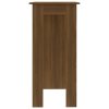 Barový stůl s regálem hnědý dub 102 x 50 x 103,5 cm kompozit 812965