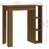Barový stůl s regálem hnědý dub 102 x 50 x 103,5 cm kompozit 812965