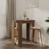 Barový stůl s regálem hnědý dub 102 x 50 x 103,5 cm kompozit 812965