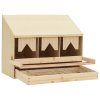 Snáškové hnízdo 3 boxy 72 x 33 x 54 cm masivní borové dřevo 170653