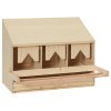 Snáškové hnízdo 3 boxy 72 x 33 x 54 cm masivní borové dřevo 170653