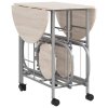 Pětidílný jídelní set skládací, MDF 243901