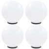 Kulovité LED lampy 4 ks koule 40 cm PMMA 277144