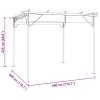 Pergola se zatahovací střechou antracitová 3x3 m ocel 180 g/m² 312226