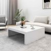 Konferenční stolek bílý 100 x 100 x 35 cm kompozitní dřevo 808567