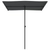 Zahradní slunečník s hliníkovou tyčí 180 x 110 cm antracitový 47330