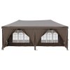 Skládací party stan s bočními stěnami taupe 3 x 6 m 93547