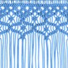 Macramé závěs modrý 140 x 240 cm bavlna 323987