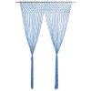 Macramé závěs modrý 140 x 240 cm bavlna 323985