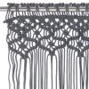 Macramé závěs antracitový 140 x 240 cm bavlna 323993
