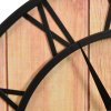 325172 vidaXL Wall Clock 39 cm Brown and Black MDF and Iron 325172