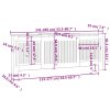 Kryt na radiátor MDF bílý 205 cm 325547