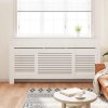Kryt na radiátor MDF bílý 205 cm 325551
