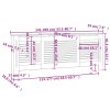 Kryt na radiátor MDF bílý 205 cm 325551