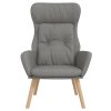 Relaxační křeslo světle šedé textil 341290