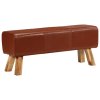 Lavice gymnastický kůň hnědá 110 cm pravá kůže a mangovník 351102