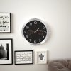 Nástěnné hodiny strojek Quartz vlhkoměr a teploměr 30 cm černé 50624