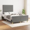 Rám postele bez matrace tmavě šedá 120 x 200 cm textil 3125123