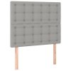Rám postele s čelem světle šedý 90x190 cm textil 3125341